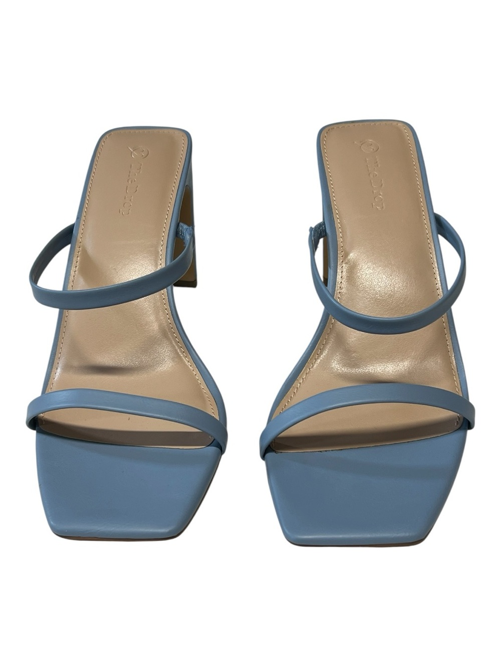 🆕 NWT The Drop Blue Strappy Square Toe 3.5” Heels | Size 9.5